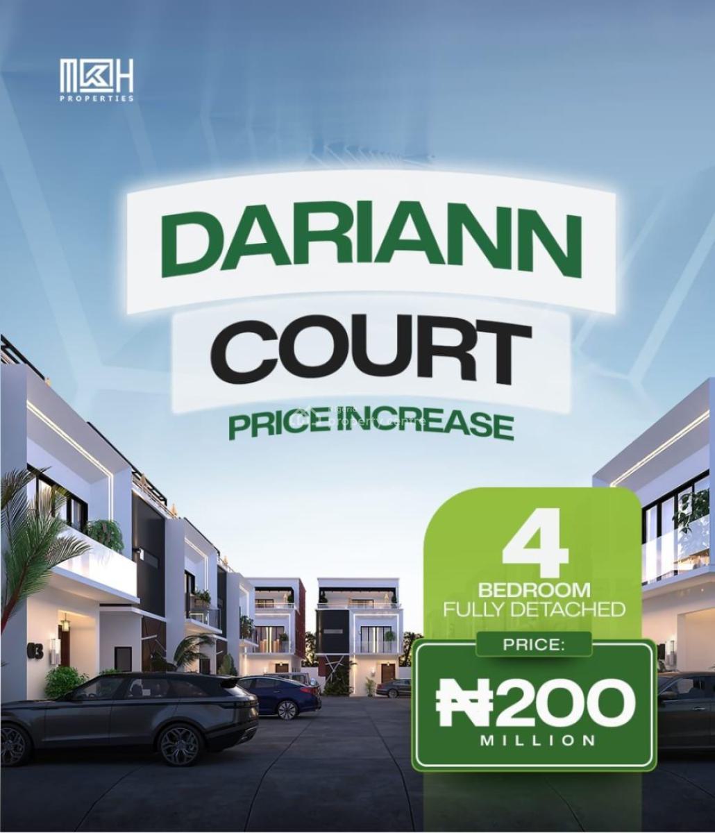 4 Bedrooms Fully Detached Duplex, Inside Olive Estate By Lagos Business School 1, Olokonla, Ajah, Lagos, Detached Duplex for Sale