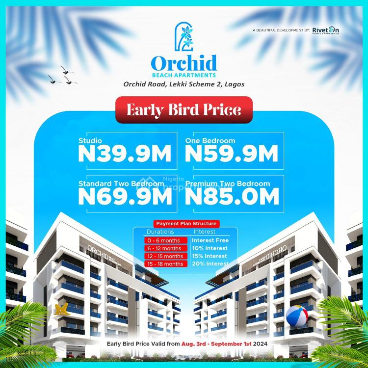 Off-plan Beach Front Property Located Next to a Five-star Hotel, Orchid, Lekki Phase 1, Lekki, Lagos, Mini Flat (room and Parlour) for Sale