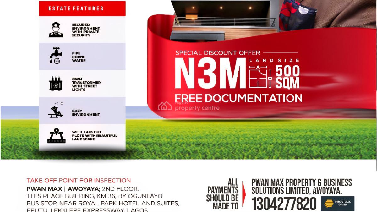Prime Land in Epe -marcs Residence Estate -500sqm/3 Million+free Doc., Marcs Residence, Epe, Lagos, Residential Land for Sale
