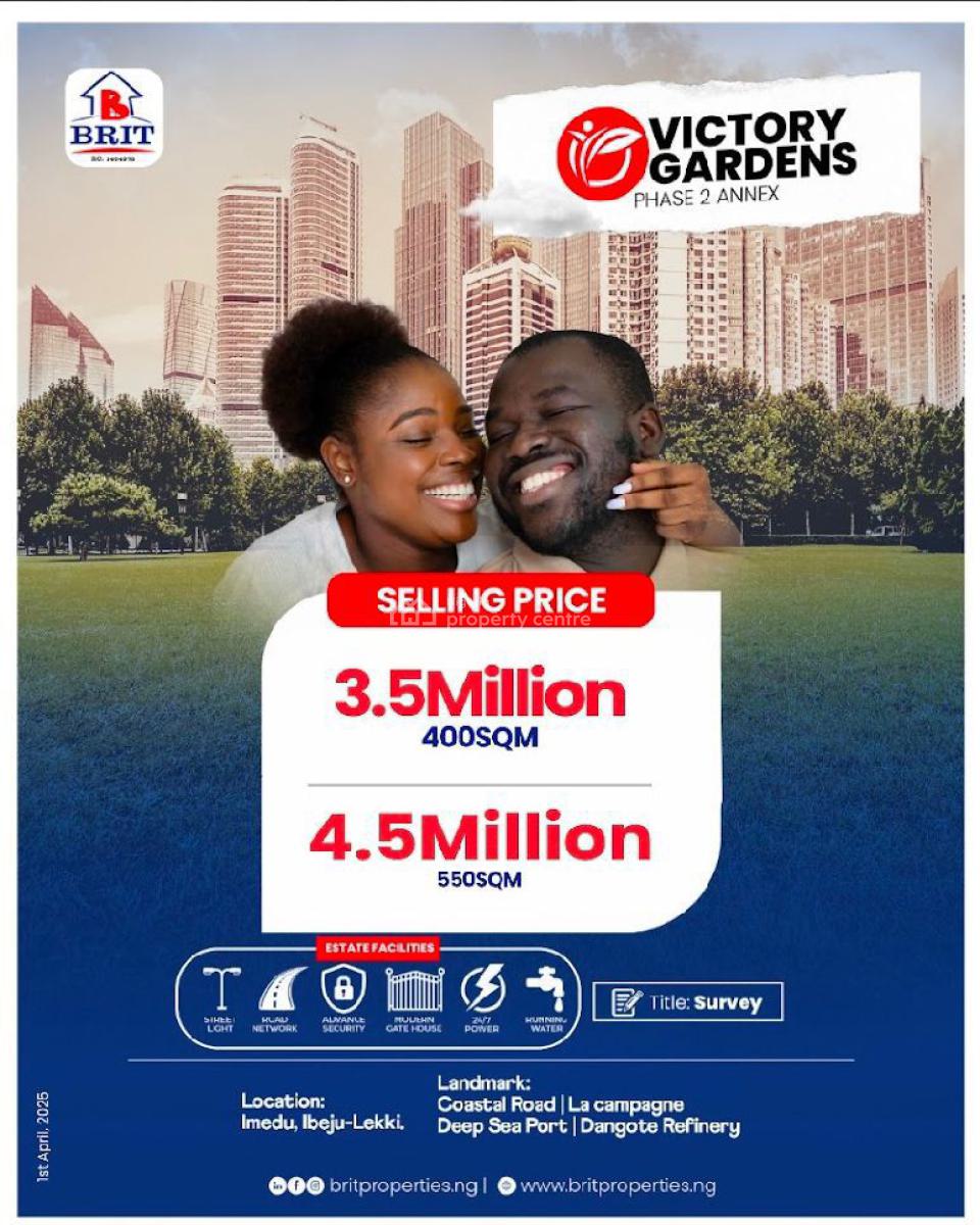 Best Bet for Land Banking, Dean Sea Port and Refinery Axis : Vi, Victory Garden Phase 2 Annex, Orimedu, Ibeju Lekki, Lagos, Residential Land for Sale