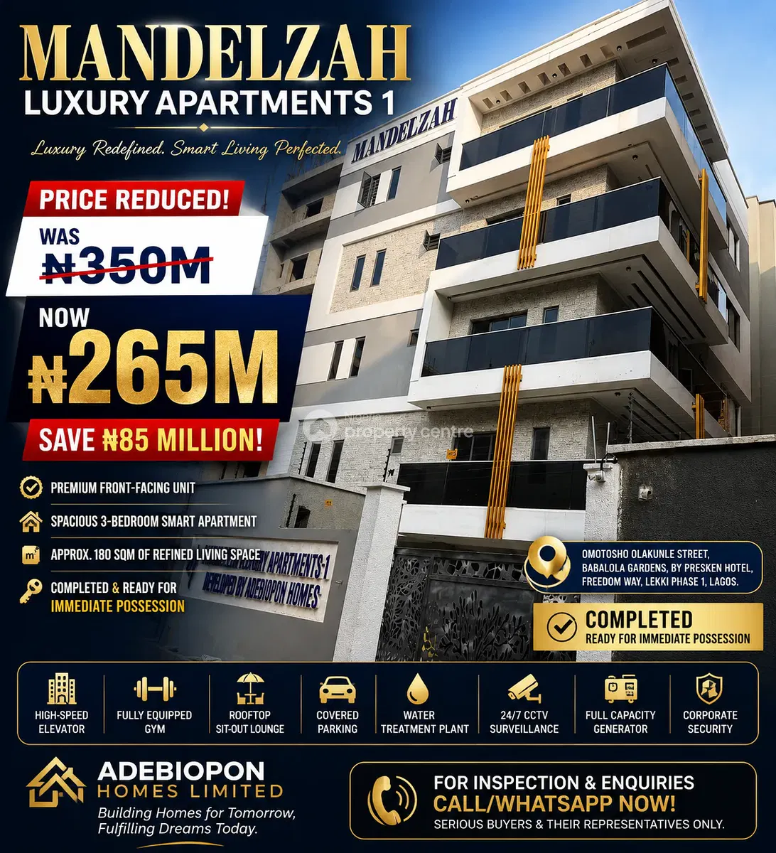 Price Slashed, Completed 3-Bedroom Smart Apartment