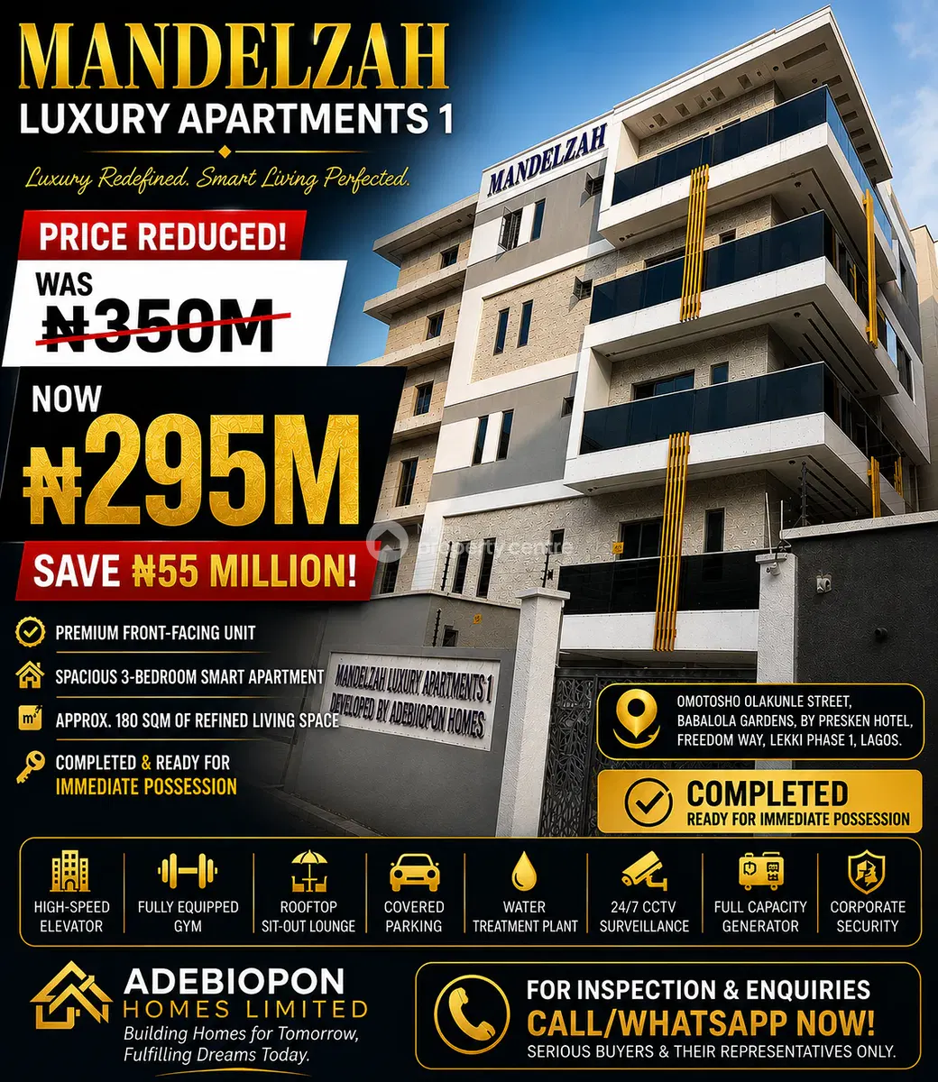 Price Slashed, Completed 3-Bedroom Smart Apartment