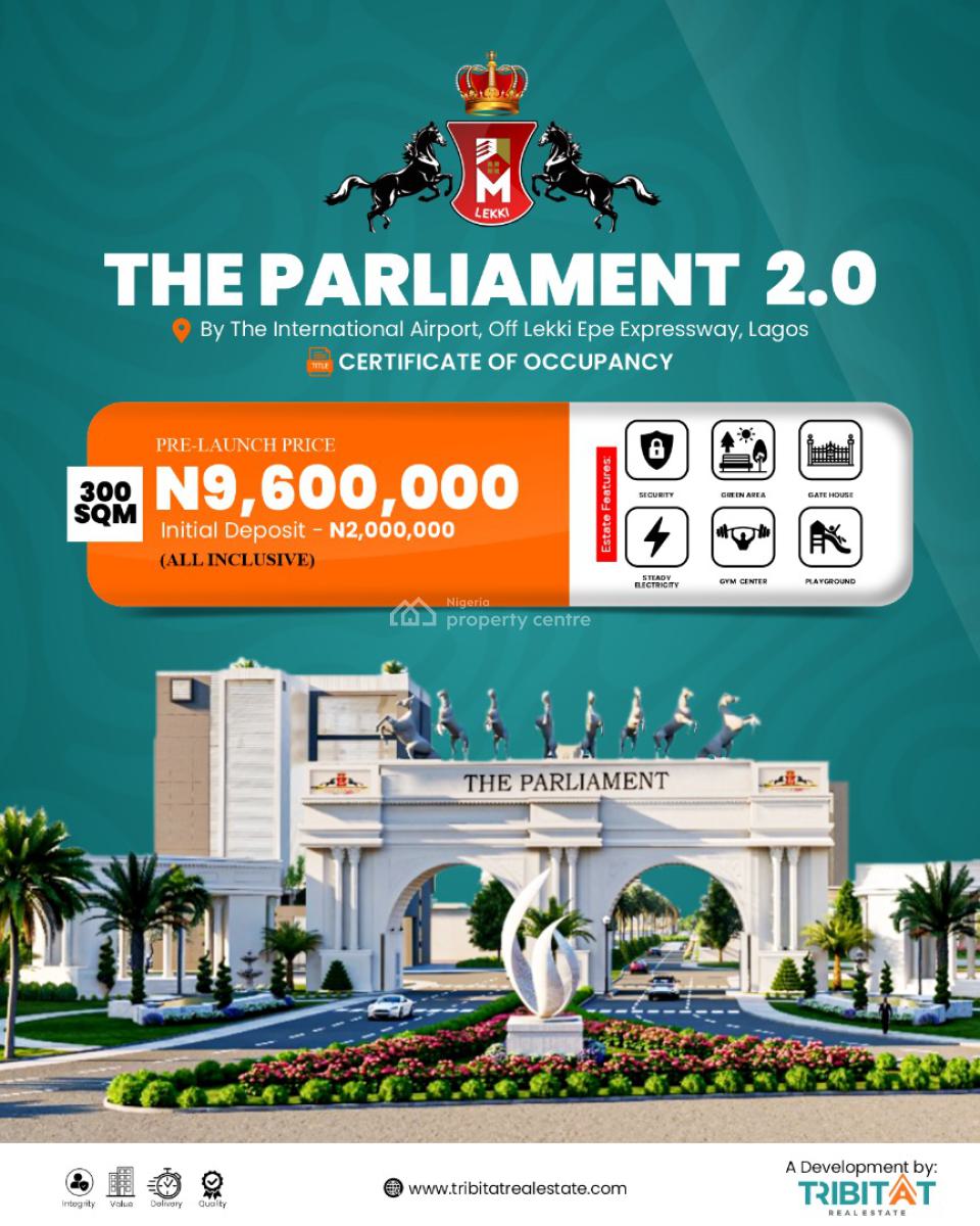 Plots of Land Directly Facing The Expressway, The Parliament, Ibeju Lekki, Lagos, Mixed-use Land for Sale