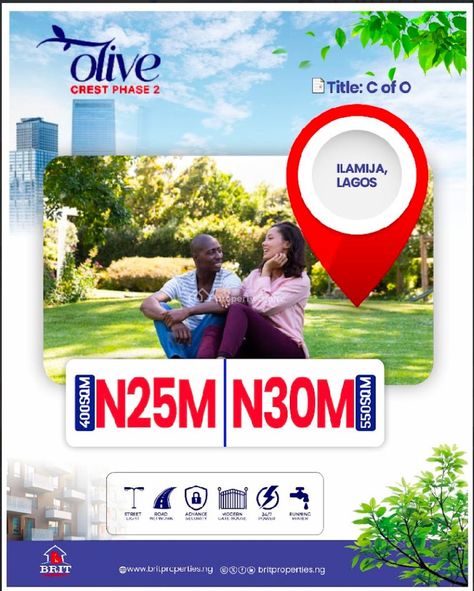 Premium C of O Property, Behind Popular Alaro City, Olive City Phase 2, Ilamija, Ibeju Lekki, Lagos, Residential Land for Sale