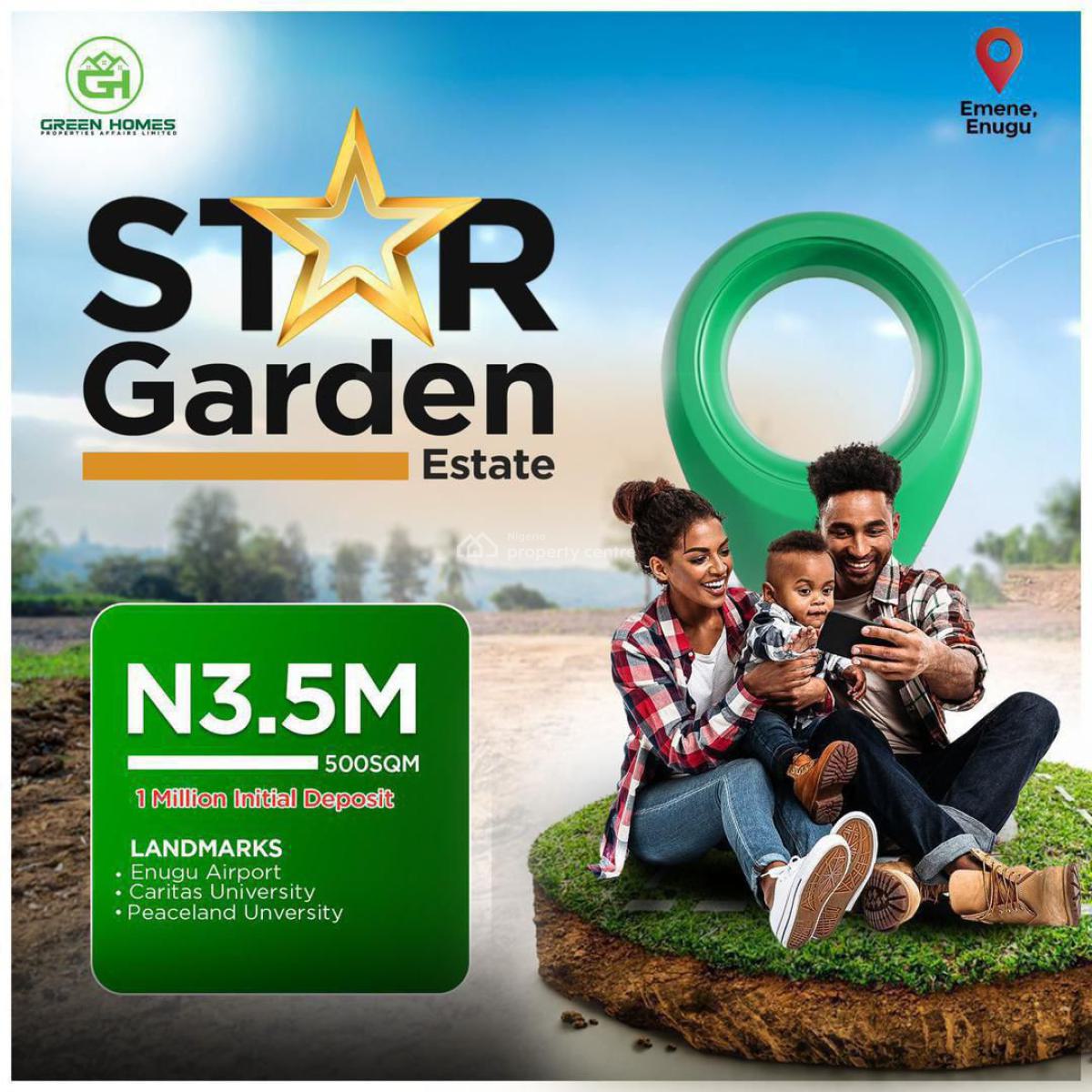 Affordable Land with C of O, Star Gardens Estate,emene, Enugu, Enugu, Residential Land for Sale