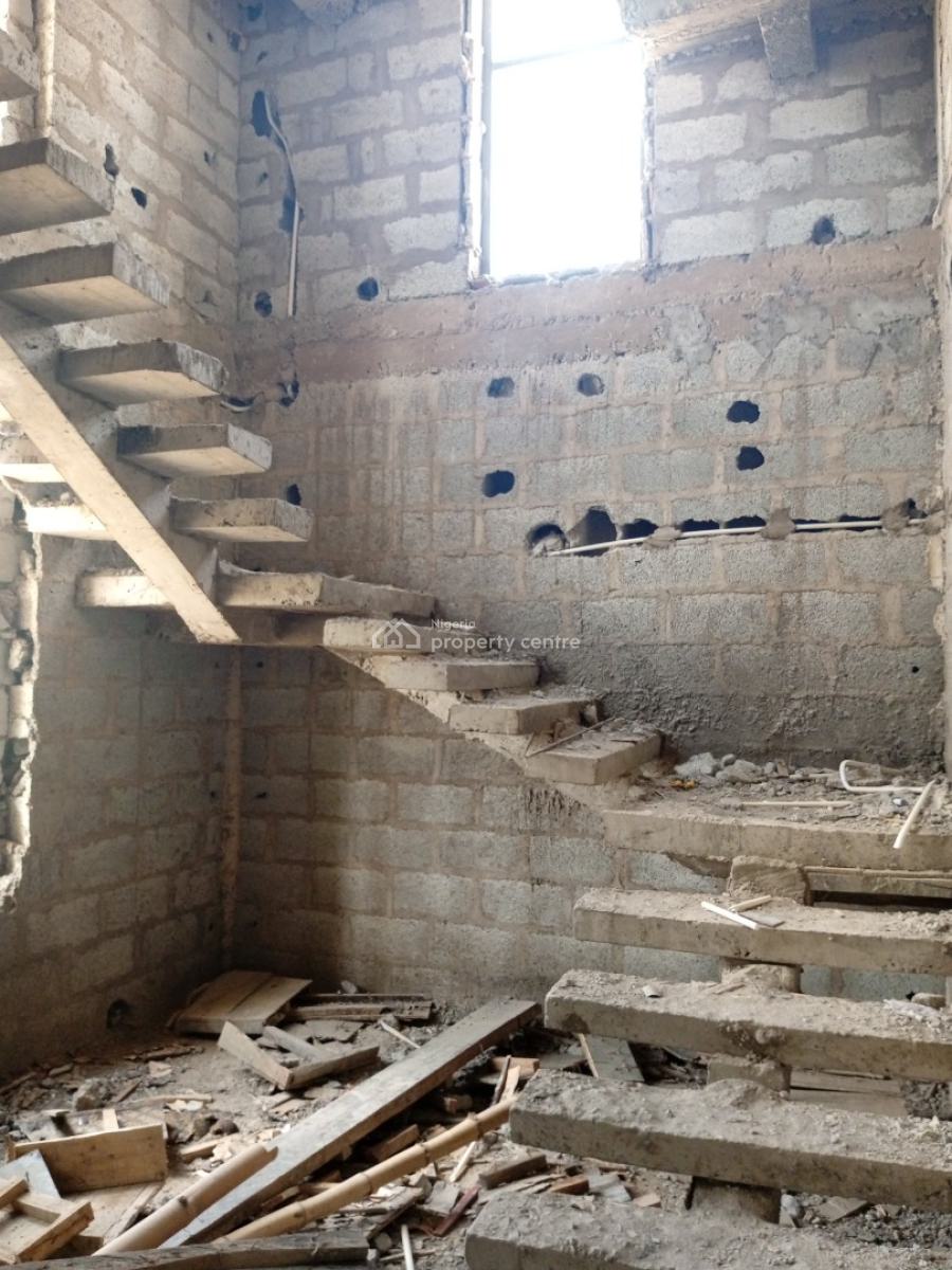5 Bedrooms Detached Duplex Carcass with 1 Bq, River Park, Lugbe District, Abuja, Detached Duplex for Sale