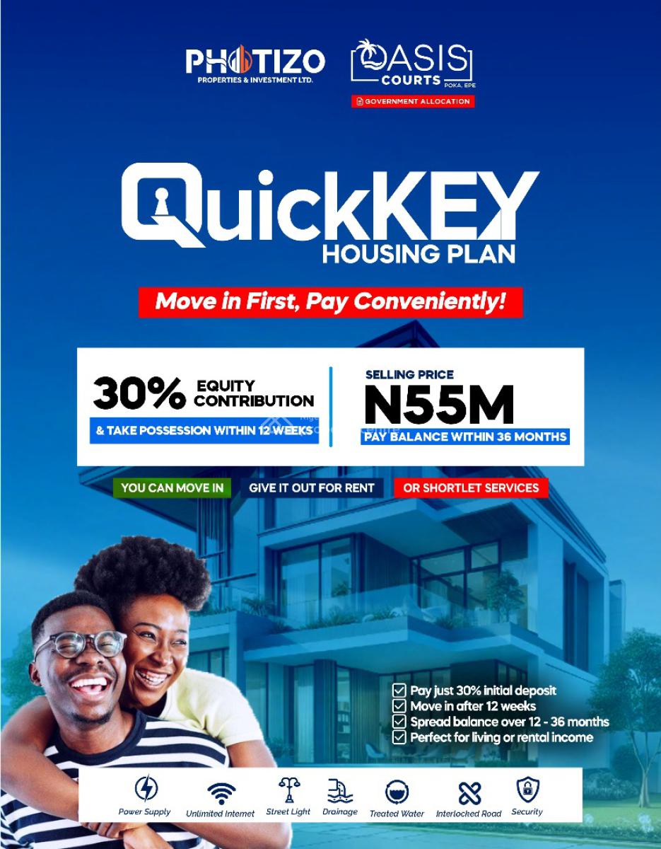 Luxury and Smart 3 Bedroom En-suite Bungalow, Oasis Court, Poka, Epe, Lagos, Detached Bungalow for Sale