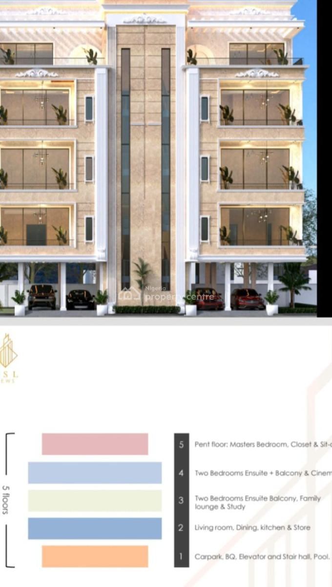 Ysl Mews: 5 Bedroom Semi Detached, ., Oniru, Victoria Island (vi), Lagos, Semi-detached Duplex for Sale