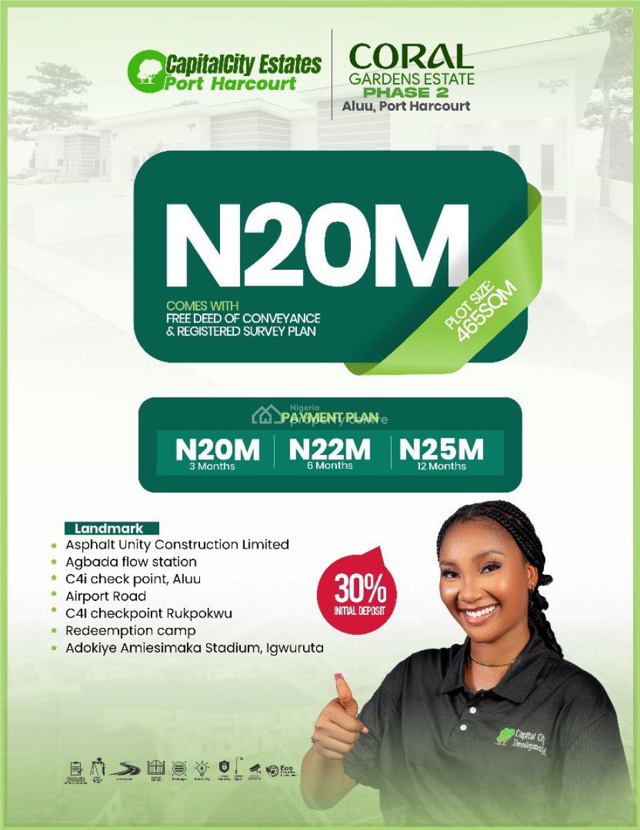 Plots of Land, Coral Garden Estate, Aluu, Port Harcourt, Rivers, Land for Sale