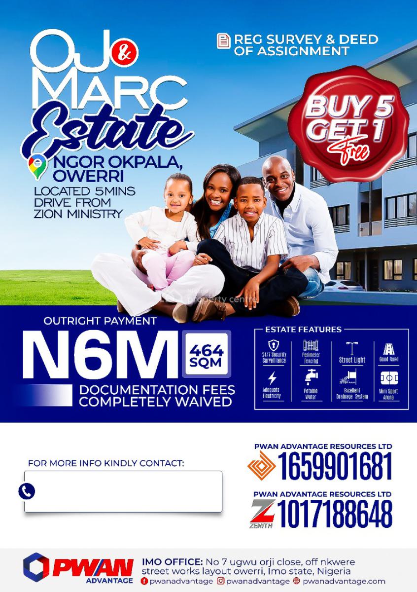 Available Plots of Land, Oj & Marc Estate, Ngor Okpala, Imo, Mixed-use Land for Sale