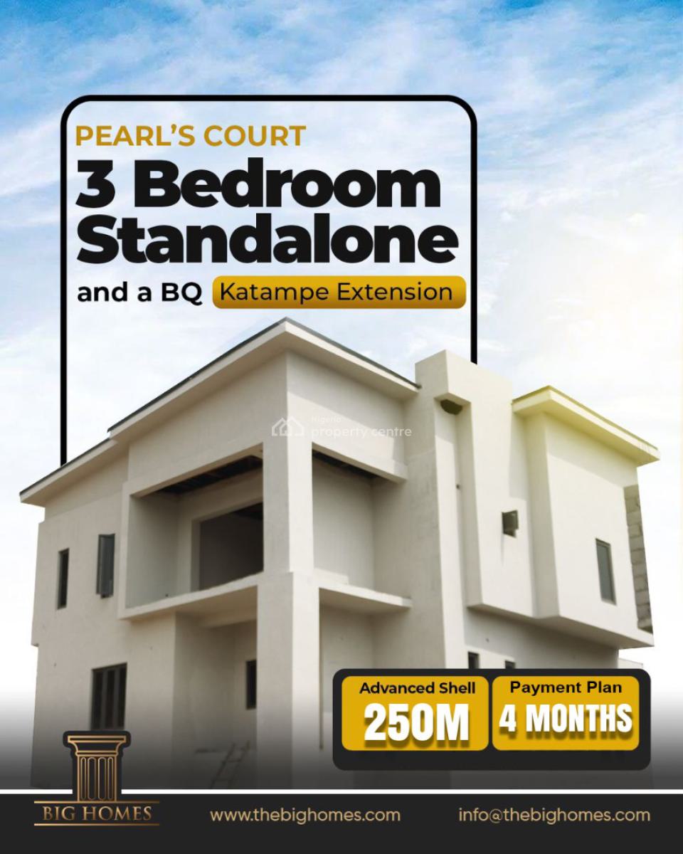 3 Bedrooms Stand Alone Duplex with a Bq, Pearls Court Estate, Katampe Extension, Katampe, Abuja, Detached Duplex for Sale