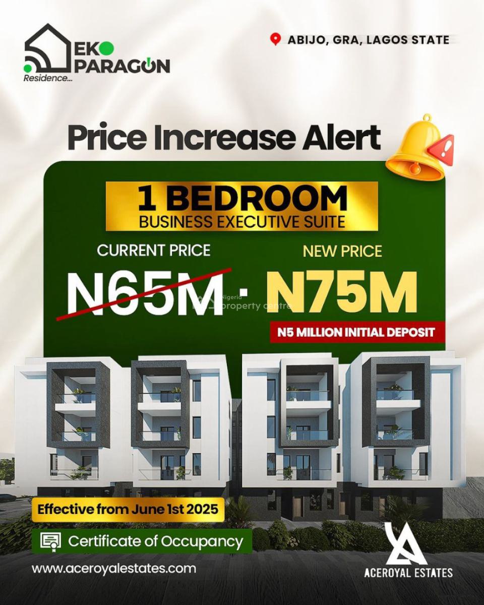 Luxury 1 Bedroom Apartments (c of O), Gra, Abijo, Lekki, Lagos, Block of Flats for Sale