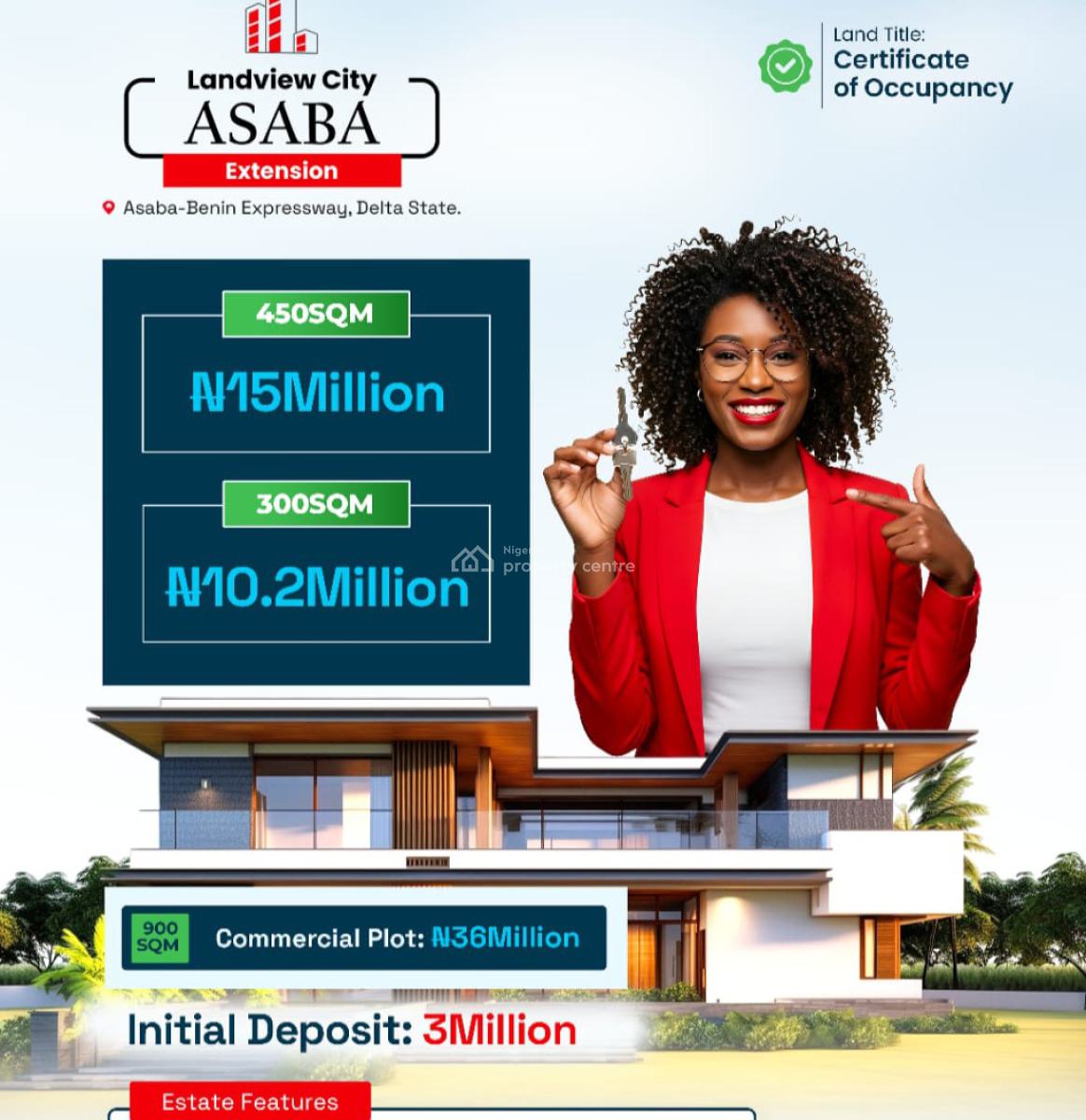 Verified and Secured Dry Land with Instant Allocation, Landview City Ext Located 30min Drive to Witech Roofing Sheet Company, Asaba, Delta, Residential Land for Sale