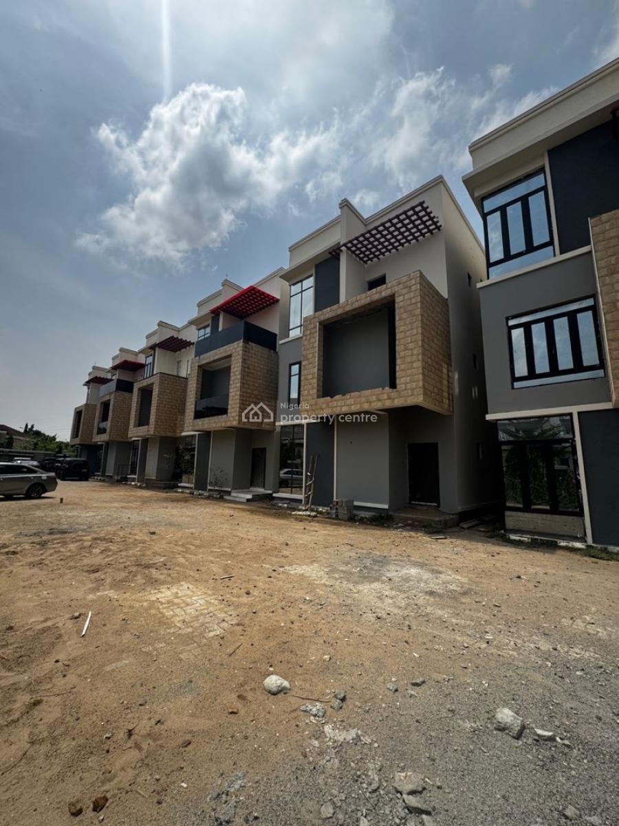Brand New 5 Bedrooms Semi Finished Terraces Duplex with Bq, Beautiful Environment, Tarred Access Road, Katampe Extension, Katampe, Abuja, Terraced Duplex for Sale