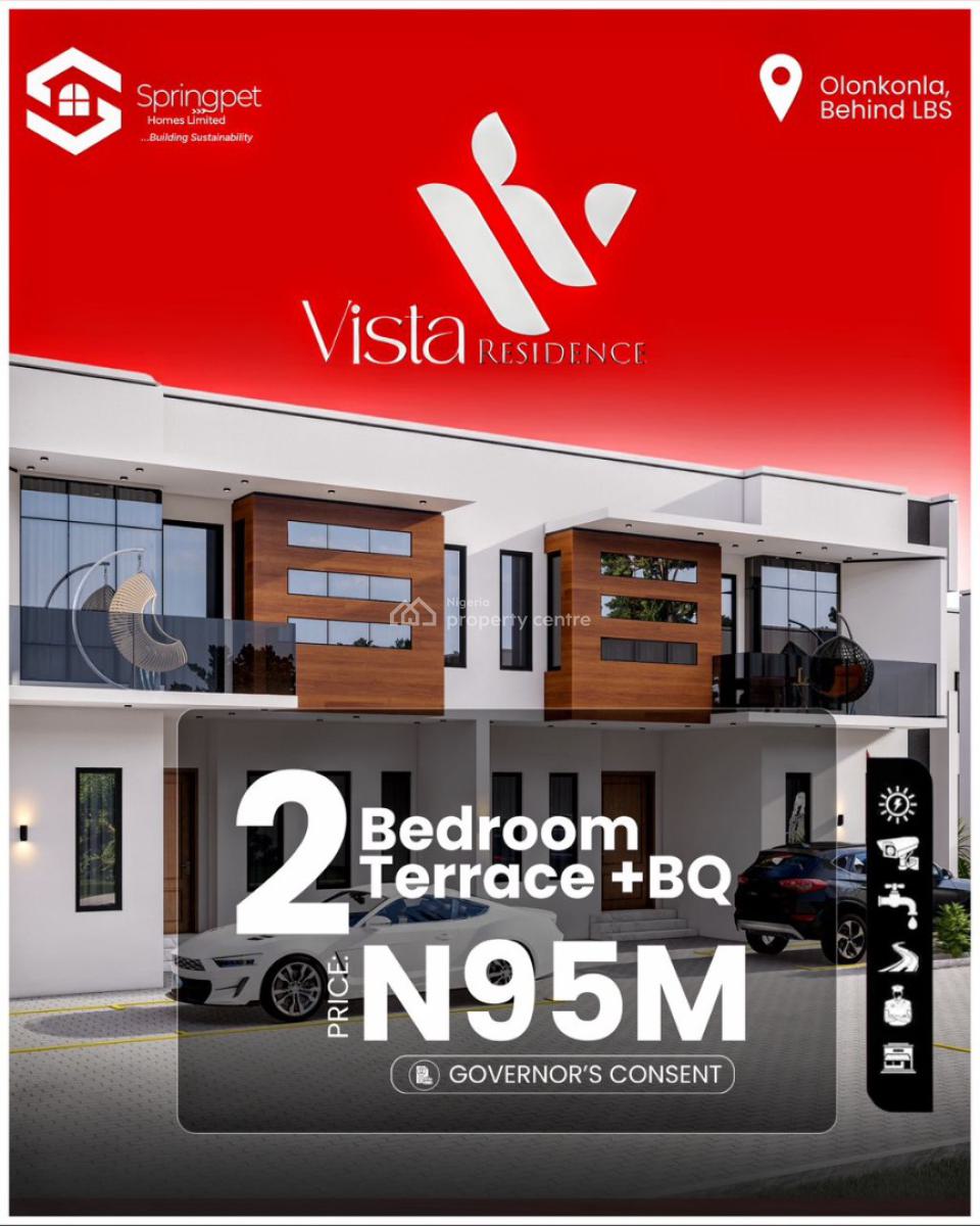 2 Bedrooms Terrace Duplex + Bq, Vista Residence Just Behind Lagos Business School Sangotedo, Olokonla, Ajah, Lagos, Terraced Duplex for Sale
