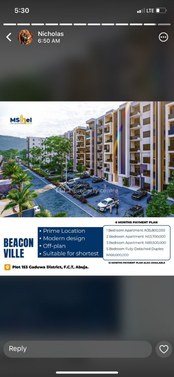 2 Bedrooms Apartments, Behind Gaat School, Gaduwa, Abuja, Flat / Apartment for Sale