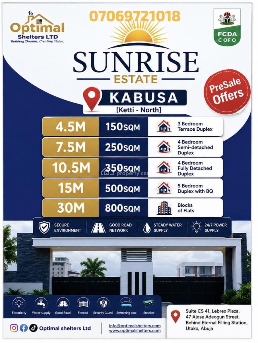 Luxury 3 Bedroom Terrace Duplex, After The Kabusa Market, Kabusa, Abuja, Residential Land for Sale