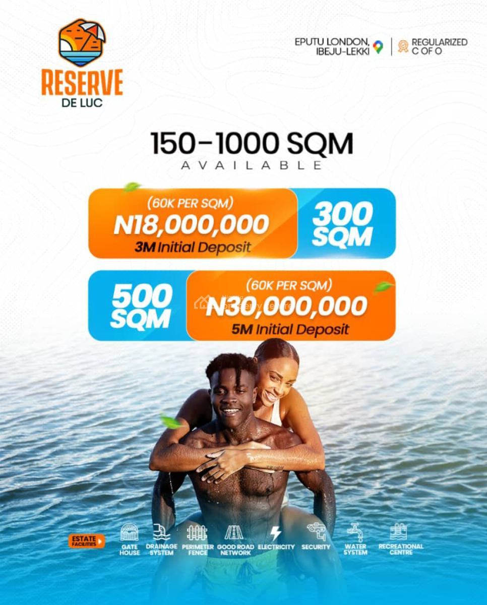 100% Dry Land with Instant Allocation, Reserve De-lu Location 10min Drive From Coscharis Motors London, Eputu, Ibeju Lekki, Lagos, Mixed-use Land for Sale