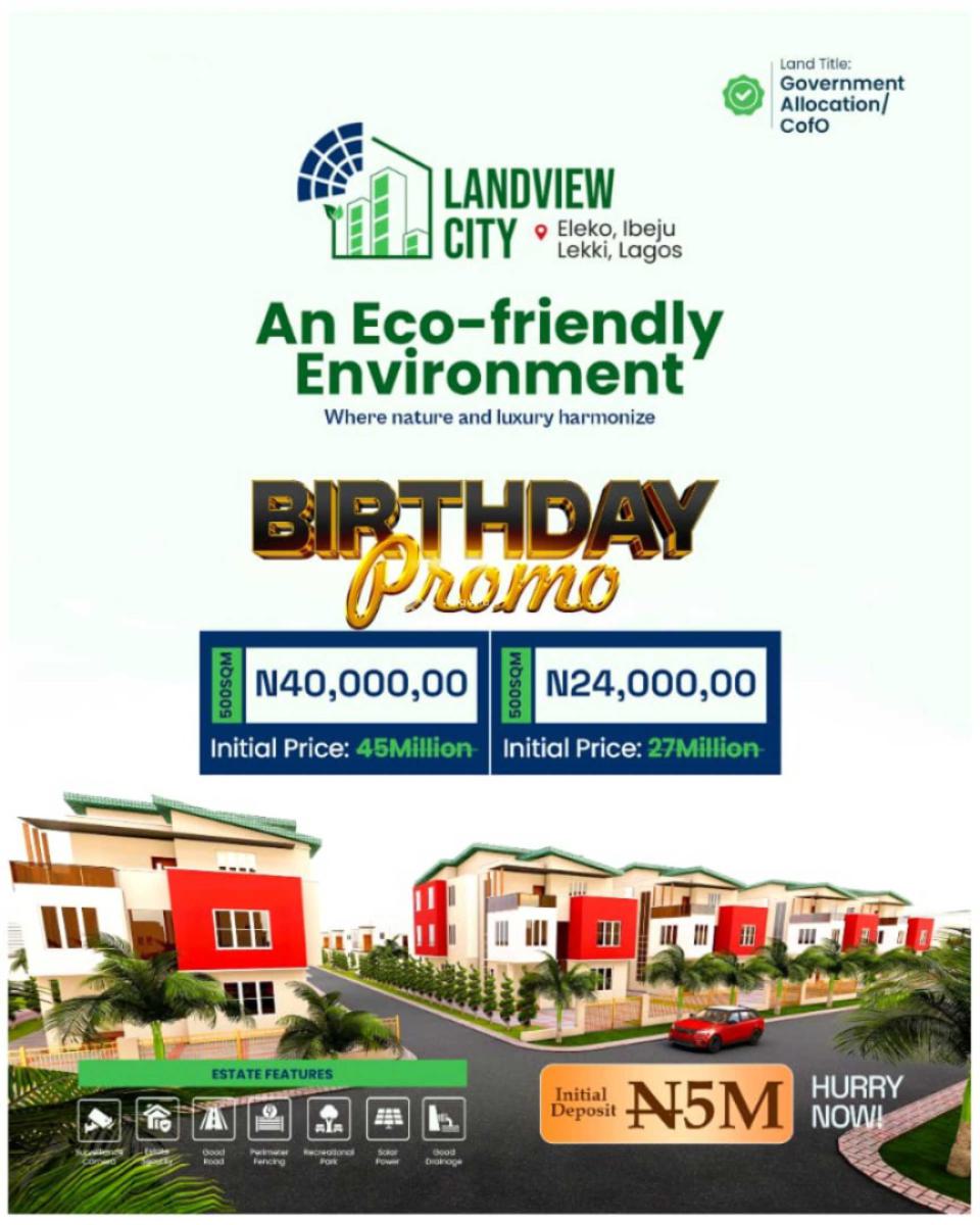 Land with Certificate of Occupancy in Developed Area and High Roi, Dlandview Estate, Eleko, Ibeju Lekki, Lagos, Mixed-use Land for Sale