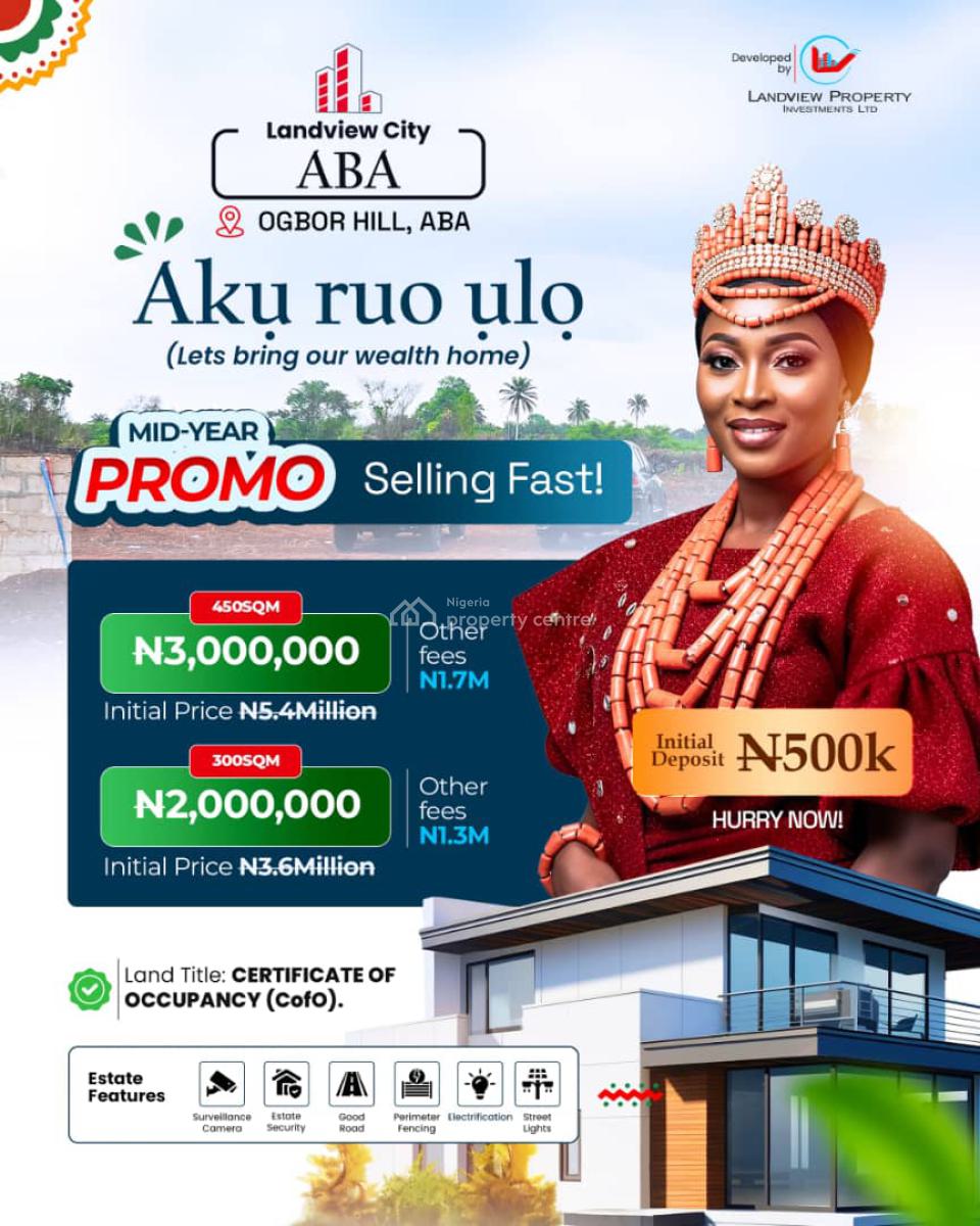 Govt Approved Estate with C of O Title, Strategically Located, Land View City Estate, Aba, Abia, Mixed-use Land for Sale