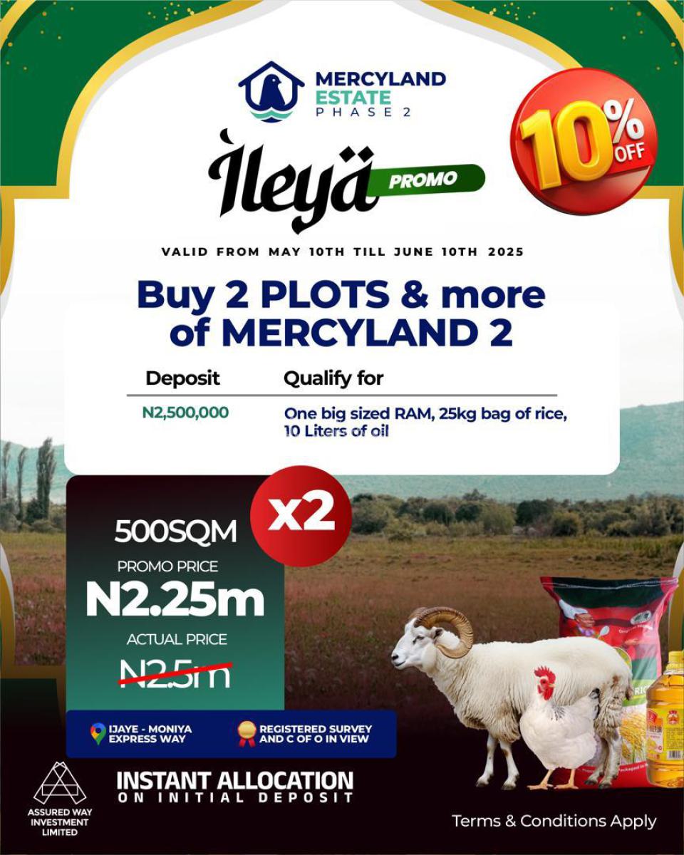 Enjoy 10% Ileya Ptomo  Land with C of O File No Lud 6969e, Ijaiye Town Off Moniya Iseyin Road, Moniya, Ibadan, Oyo, Mixed-use Land for Sale