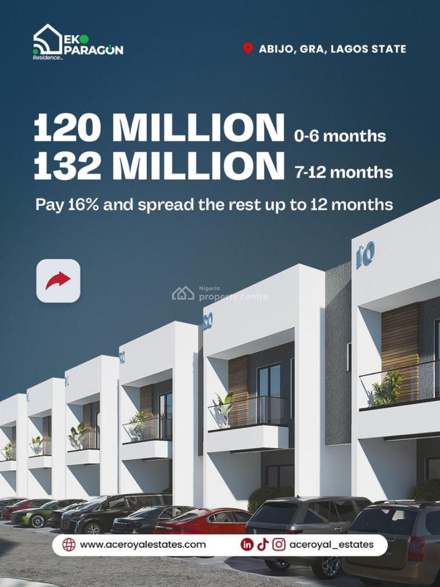 3 Bedroom Terraced Duplex, Eko Paragon, Abijo, Lekki, Lagos, Terraced Duplex for Sale