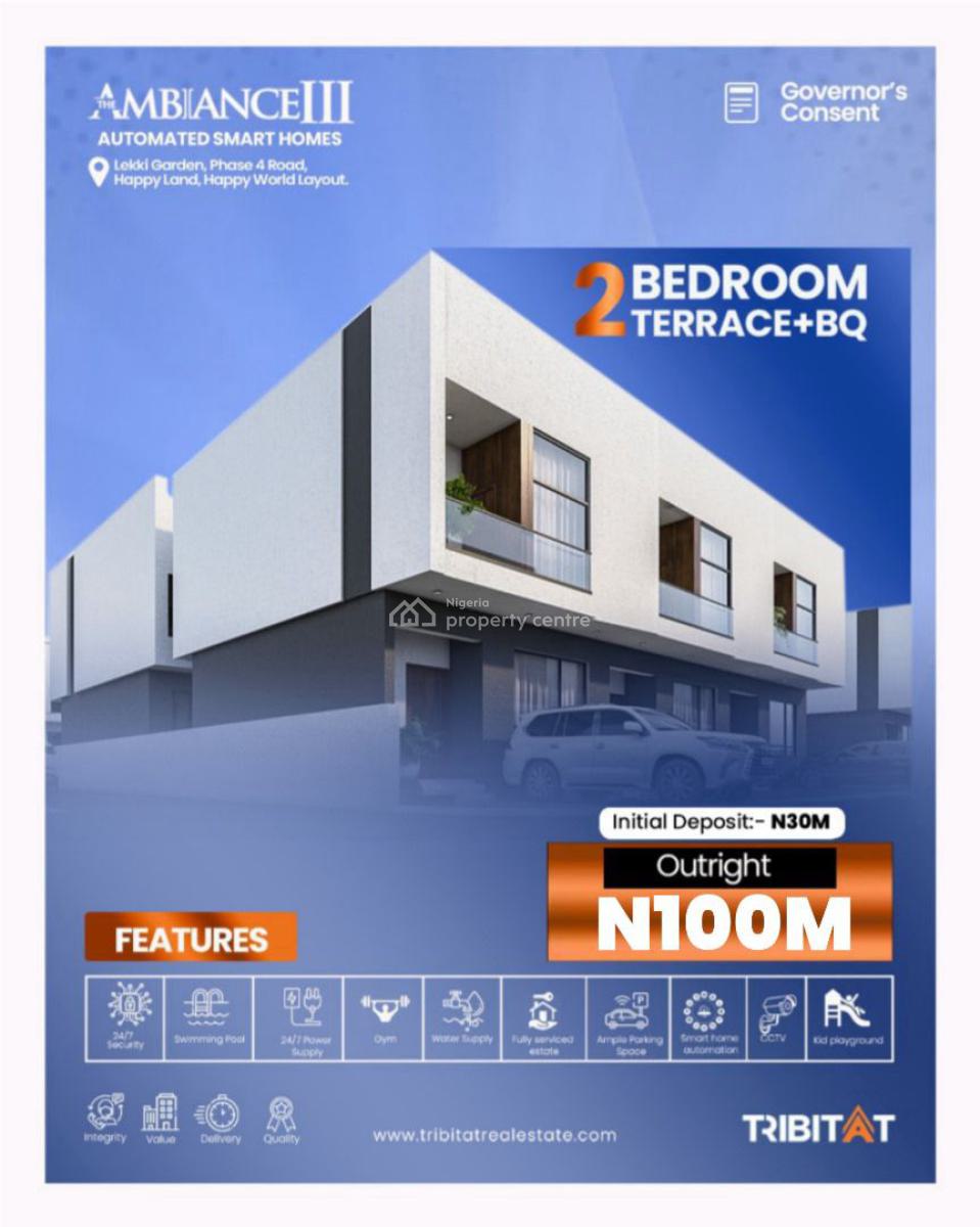 2 Bedroom Duplex with Bq on 12 Months Payment Plan, The Ambiance Iii Smart Homes, Behind The Lagos Business School, Ajiwe, Ajah, Lagos, House for Sale