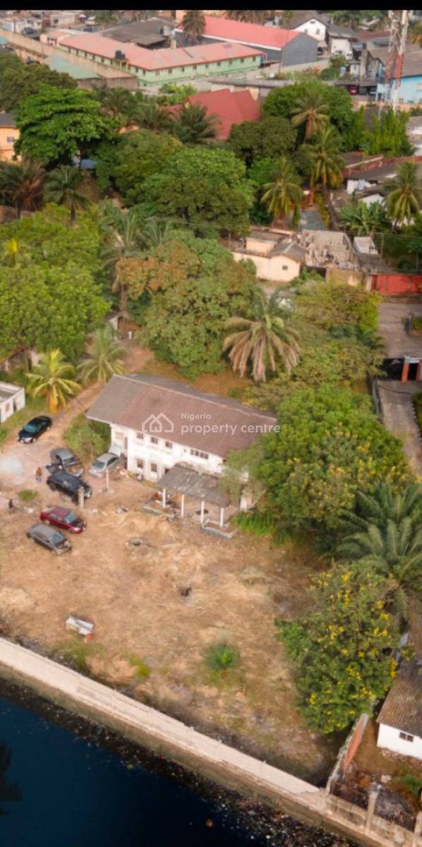 Massive 6 Bedroom House Sitting on 3,400 Land with Water Front, Off Marine Road, Apapa, Lagos, House for Sale