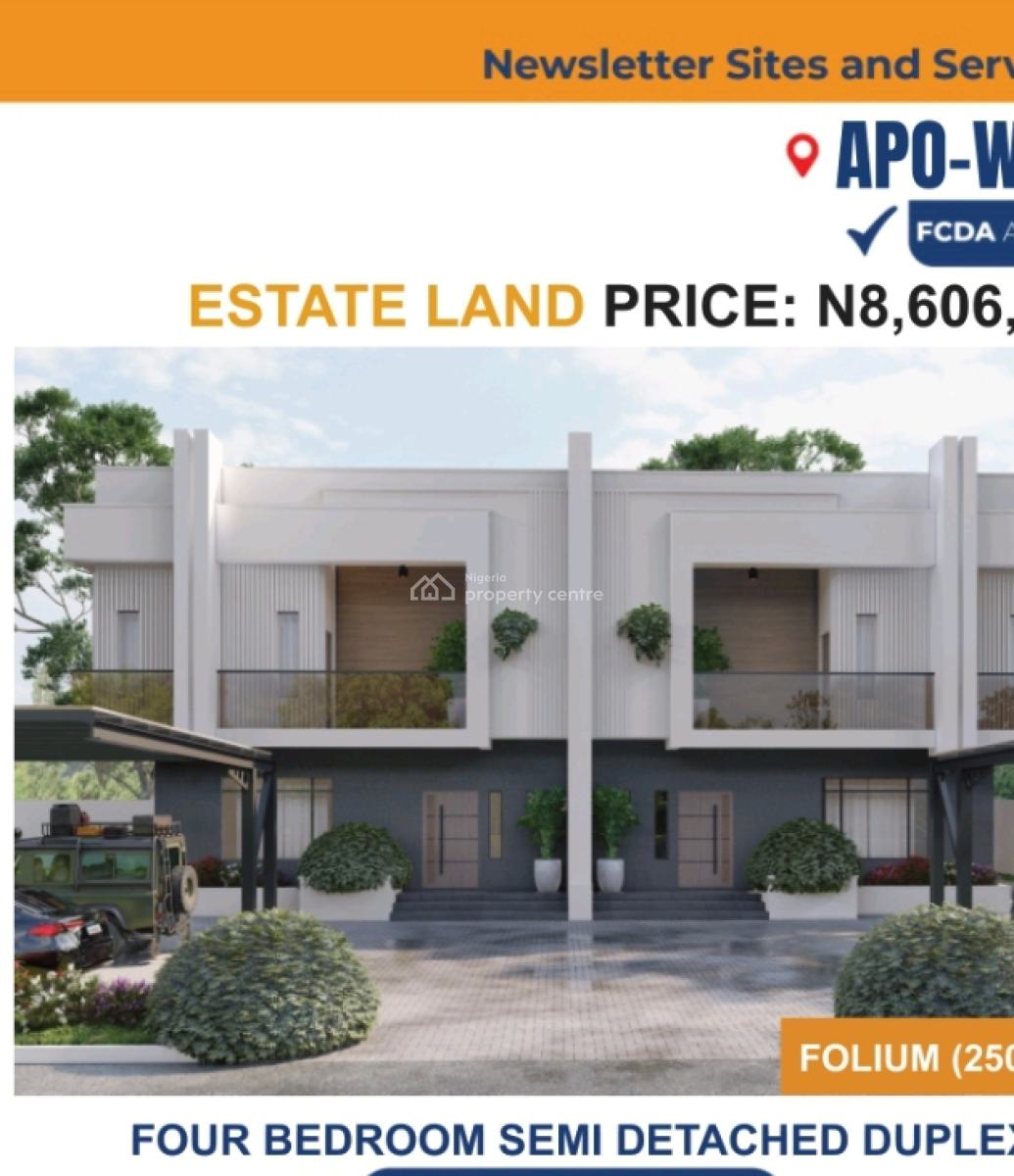 Smart 4 Bedroom Terrace Duplex, Apo Wasa, Apo Mechanic, Christland Academy, Apo, Abuja, Residential Land for Sale
