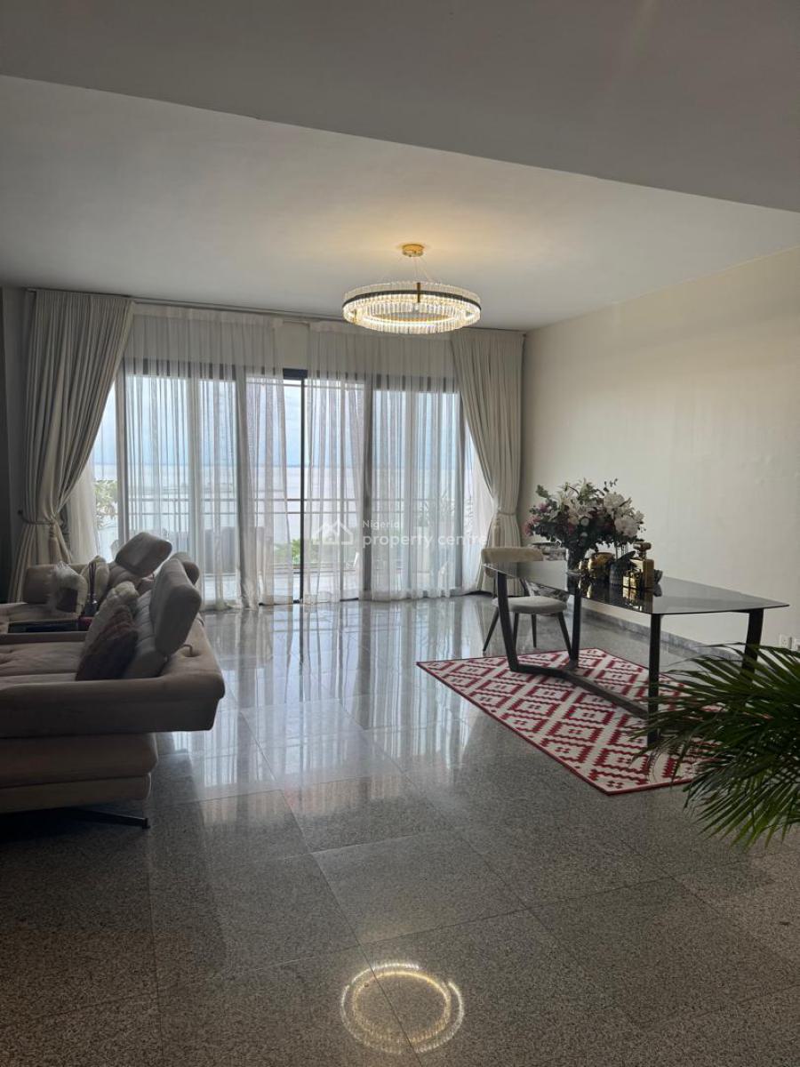 Oceanview Partly Furnished 3 Bedrooms Luxury Apartment with Bq, Banana Island, Ikoyi, Lagos, Flat / Apartment for Rent