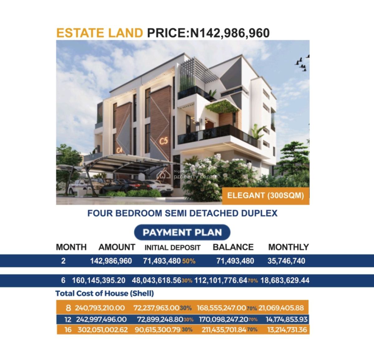 4 Bedroom Semi-detached Duplex, By Sars Office, Guzape District, Abuja, Residential Land for Sale
