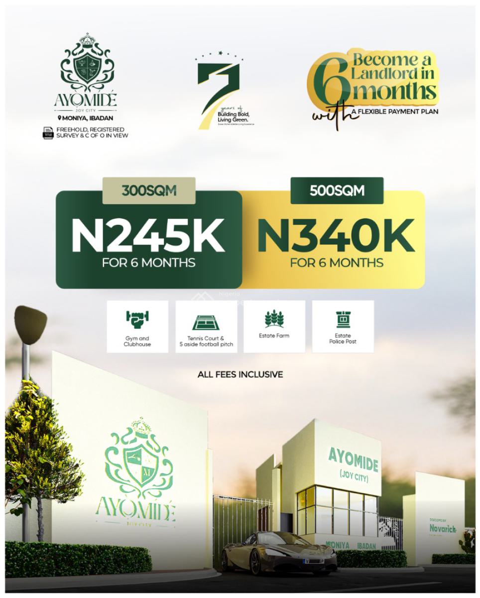 Dry Land, Ayomide Joy City, Moniya, Ibadan, Oyo, Residential Land for Sale