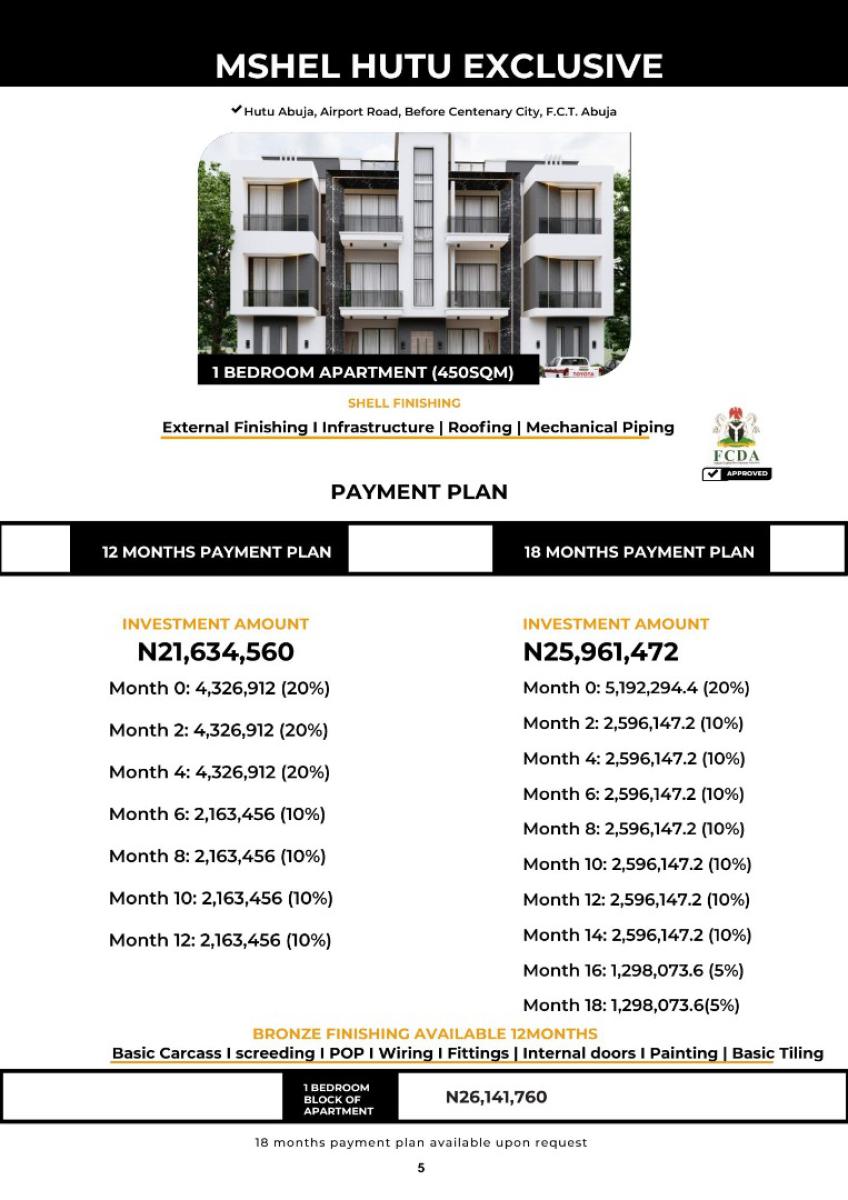 Luxury and Serene Apartment, Hutu, Lekki, Lagos, Mini Flat (room and Parlour) for Sale