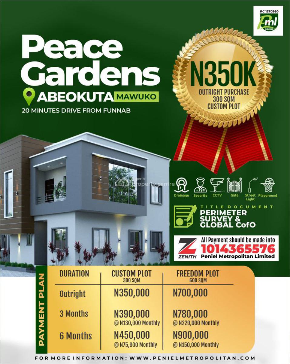 Land Available, Peace Garden Estate, Abeokuta South, Ogun, Residential Land for Sale
