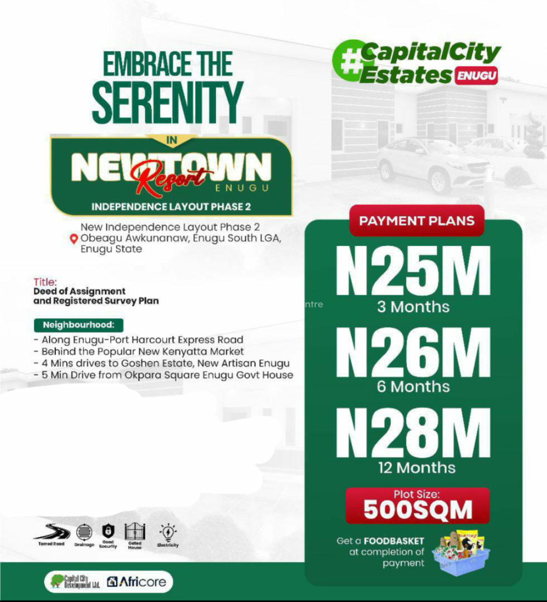 Land, Newtown Resort Estate,  New Independence Layout Phase 2, Enugu, Enugu, Residential Land for Sale