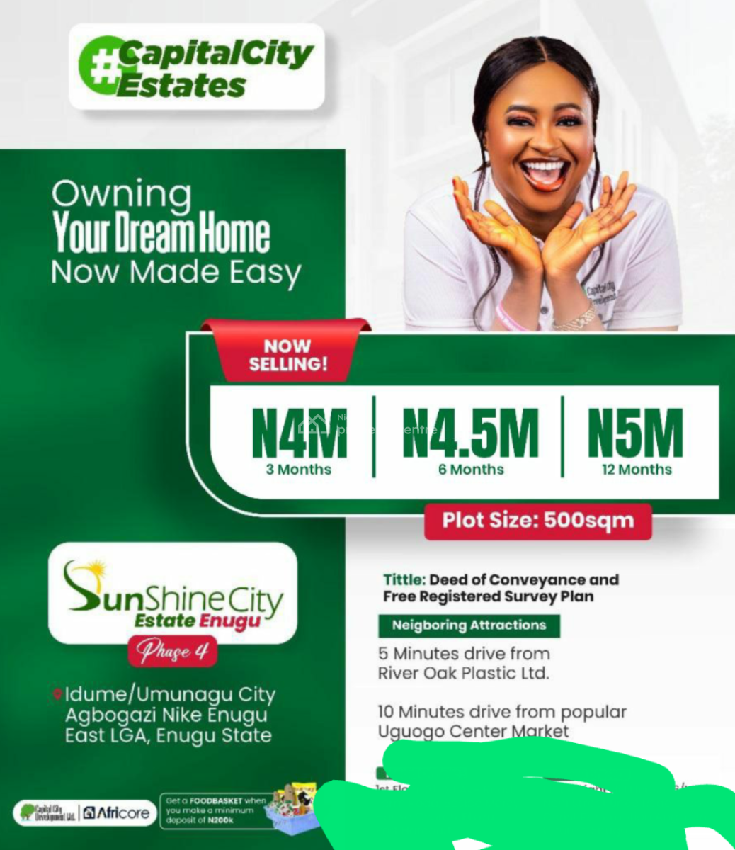 Land, Sunshine City Estate Phase 4, Idume Umunagu City, Abakpa Nike, Enugu, Enugu, Residential Land for Sale
