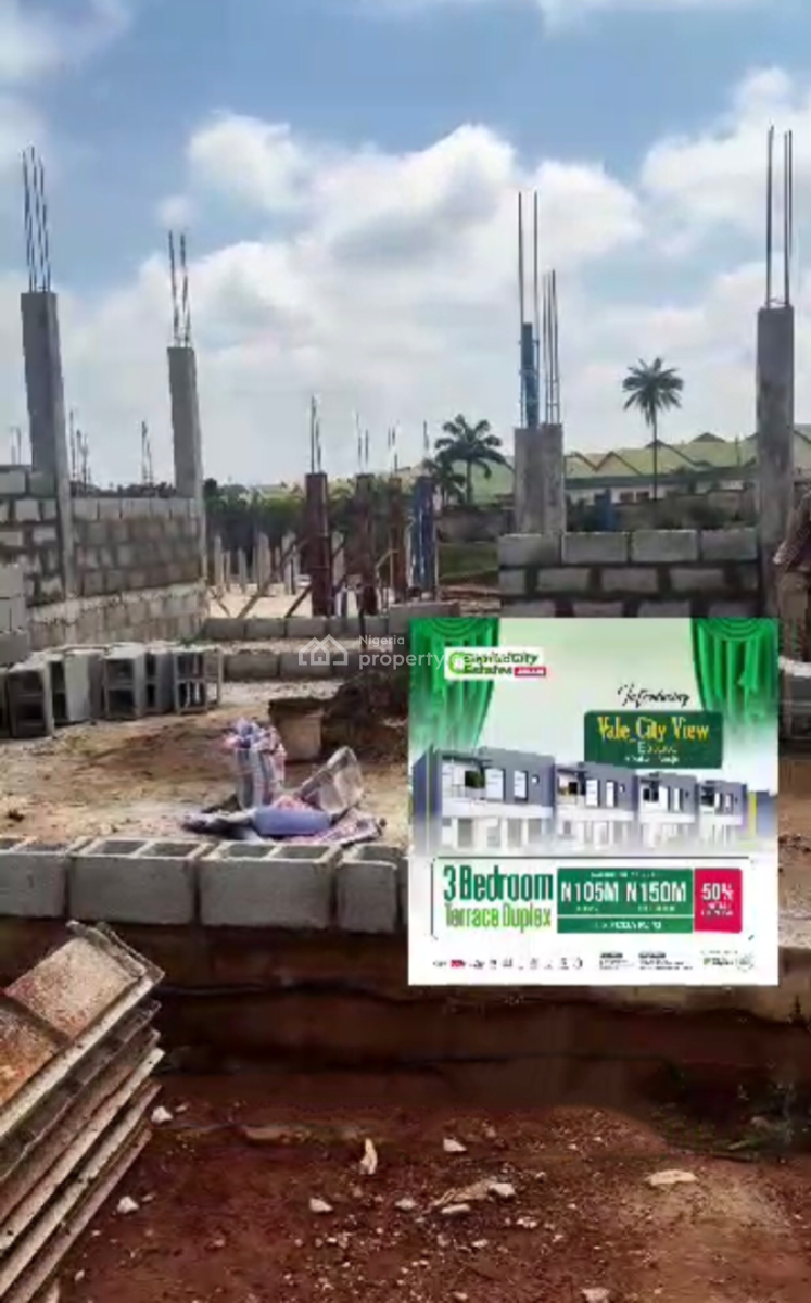 Luxury 3 Bedrooms Terraced Duplex + Bq with Excellent Facilities, Vale City View Estate, Dakwo, Abuja, Terraced Duplex for Sale