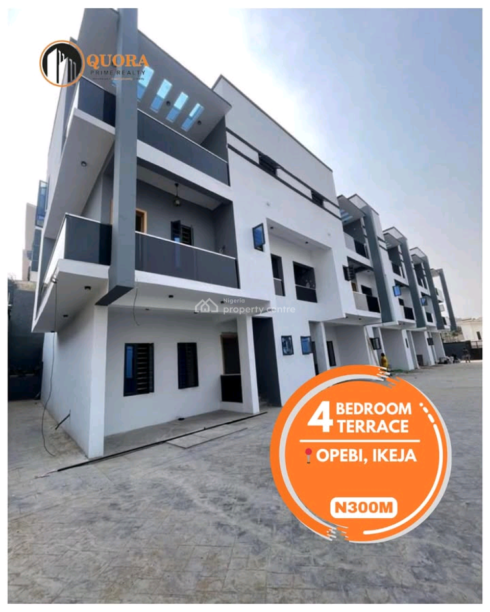 Eye Catchy Built 4 Bedroom Terrace Duplex with Range of Amenities, Opebi, Ikeja, Lagos, House for Sale