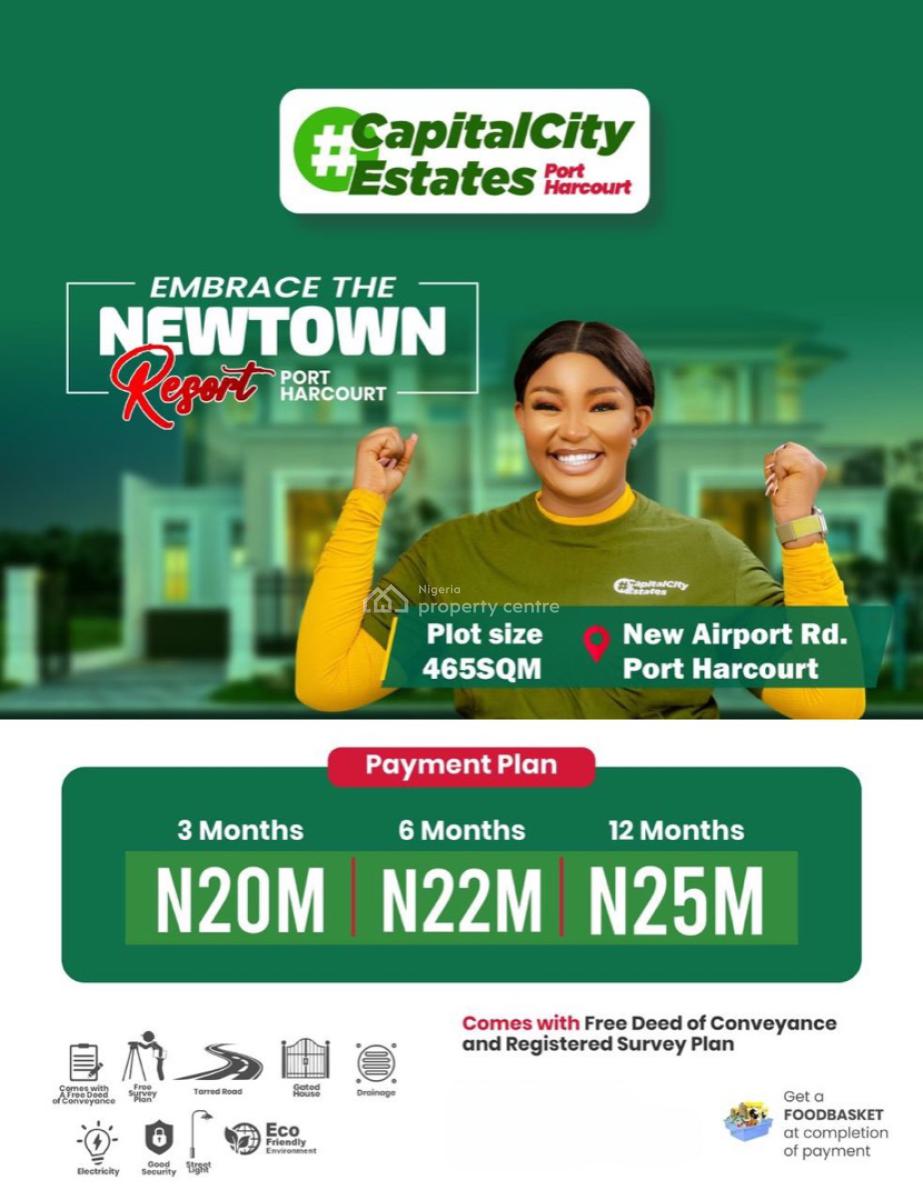 Dry Plots of Land, New Town Resort Estate, New Airport Road, Port Harcourt, Rivers, Mixed-use Land for Sale