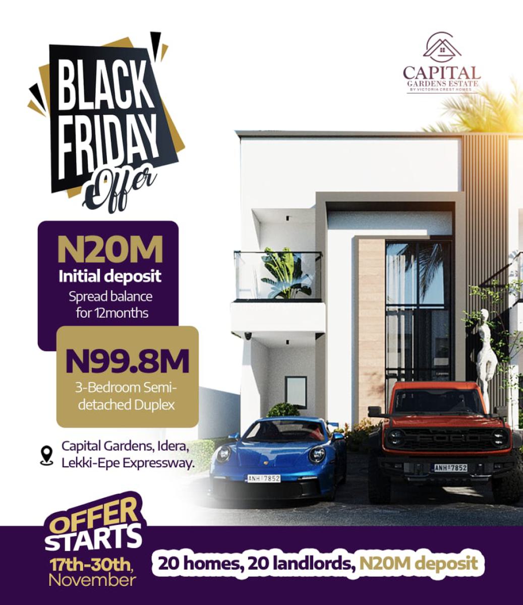 3 Bedrooms Semi Detached Duplex, Idera Scheme, Lekki - Epe Expressway, Ibeju Lekki, Lagos, Semi-detached Duplex for Sale