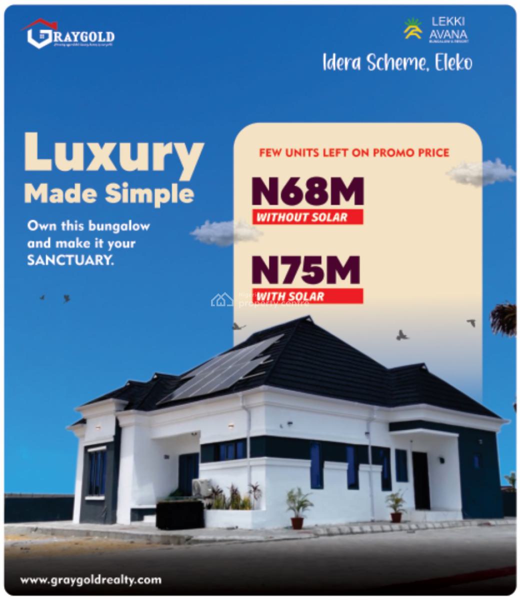 Luxury Lekki Avana Bungalows and Resorts Updates, Idera Scheme, Eleko, Ibeju Lekki, Lagos, Detached Bungalow for Sale