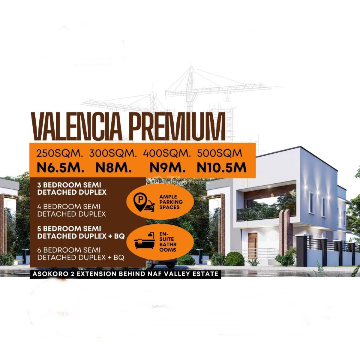 Land (500 Sqm Sizes), Valencia Premium Estate, Behind N. a. F. Valley Estate, Maitama 2, Maitama District, Abuja, Residential Land for Sale
