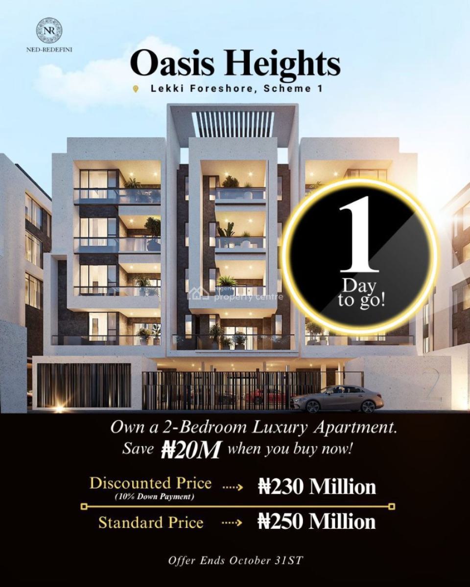 Luxury 2 Bedroom Apartment with Payment Plan, Oasis Height Lekki Foreshore, Lekki Phase 1, Lekki, Lagos, Block of Flats for Sale