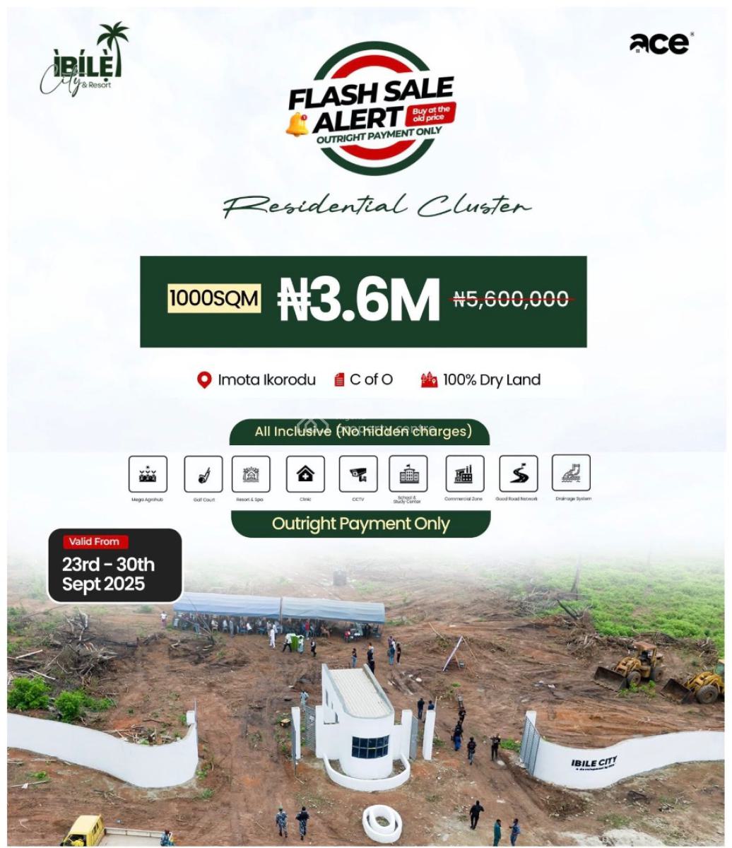 Affordable Land in a Fast Developing Location, Ibile City and Resorts, Imota, Ikorodu, Lagos, Mixed-use Land for Sale