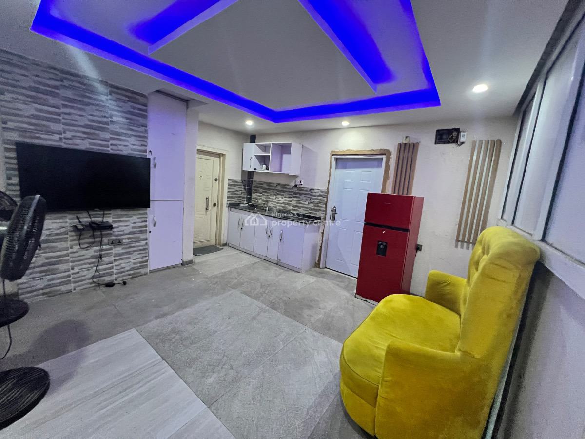 Serviced One Room Self Contain Shared Apartment, Alaka Street, Off Fola Agoro, Abule Ijesha, Yaba, Lagos, Self Contain (single Rooms) for Rent