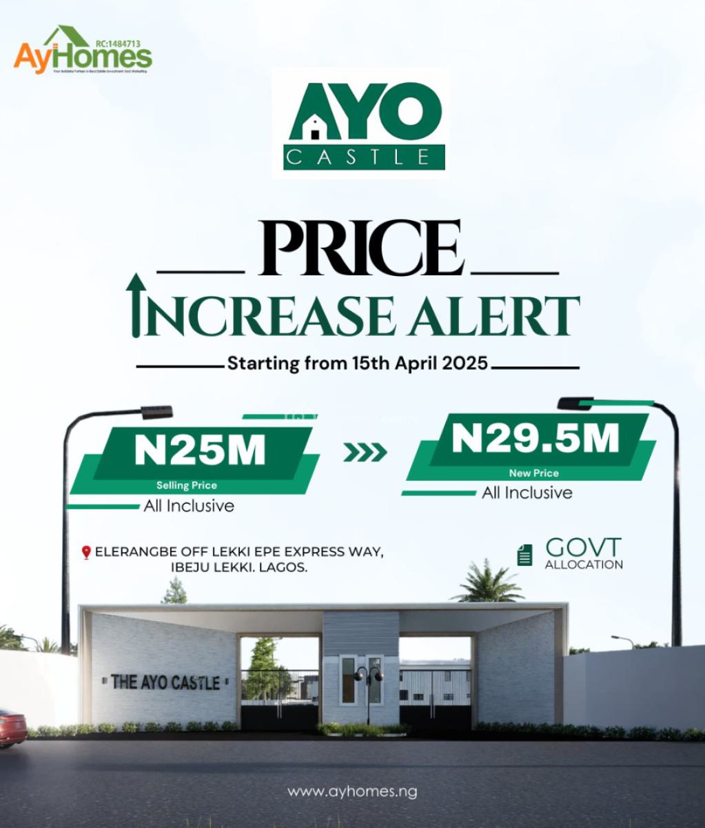 Price Increase Alert, Ayo Castle,11 Days Left! C of O, Off Lekki-epe Expressway, Eleranigbe, Ibeju Lekki, Lagos, Residential Land for Sale