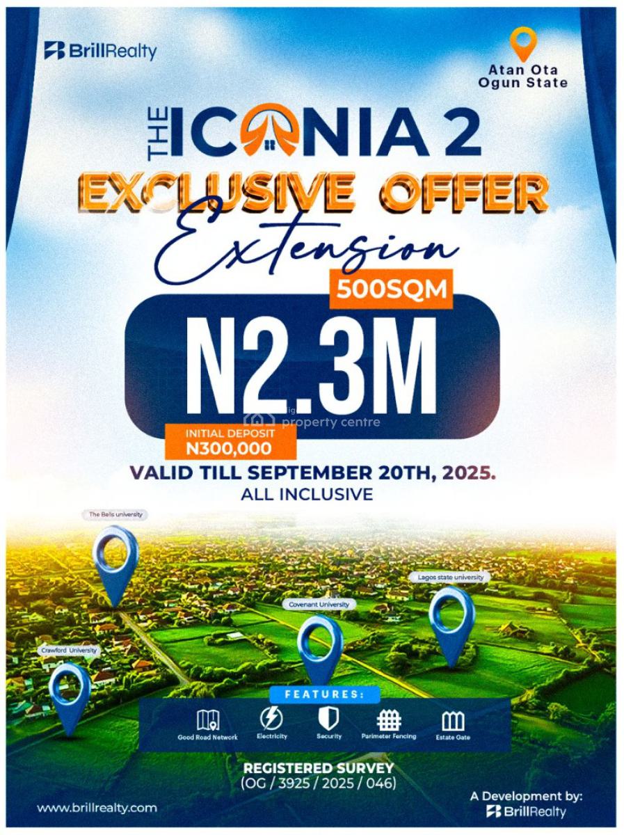 The Iconia Phase 2 -- Residential Land, Atan Ota, Ado-odo/ota, Ogun, Mixed-use Land for Sale