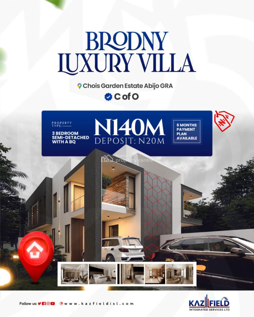 Brodny Luxury Villa, Abijo Gra, Abijo, Lekki, Lagos, Semi-detached Duplex for Sale