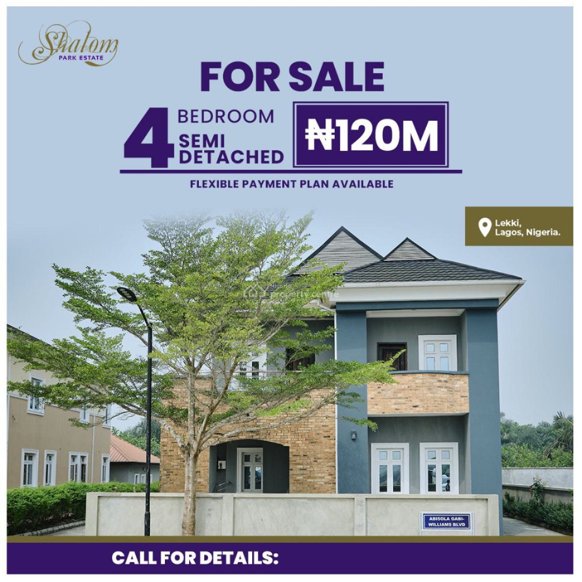 World Class Luxury 4bedroom Duplex, Shalom Park Estate Abijo with 24/7 Power Supply, Abijo, Lekki, Lagos, Detached Duplex for Sale