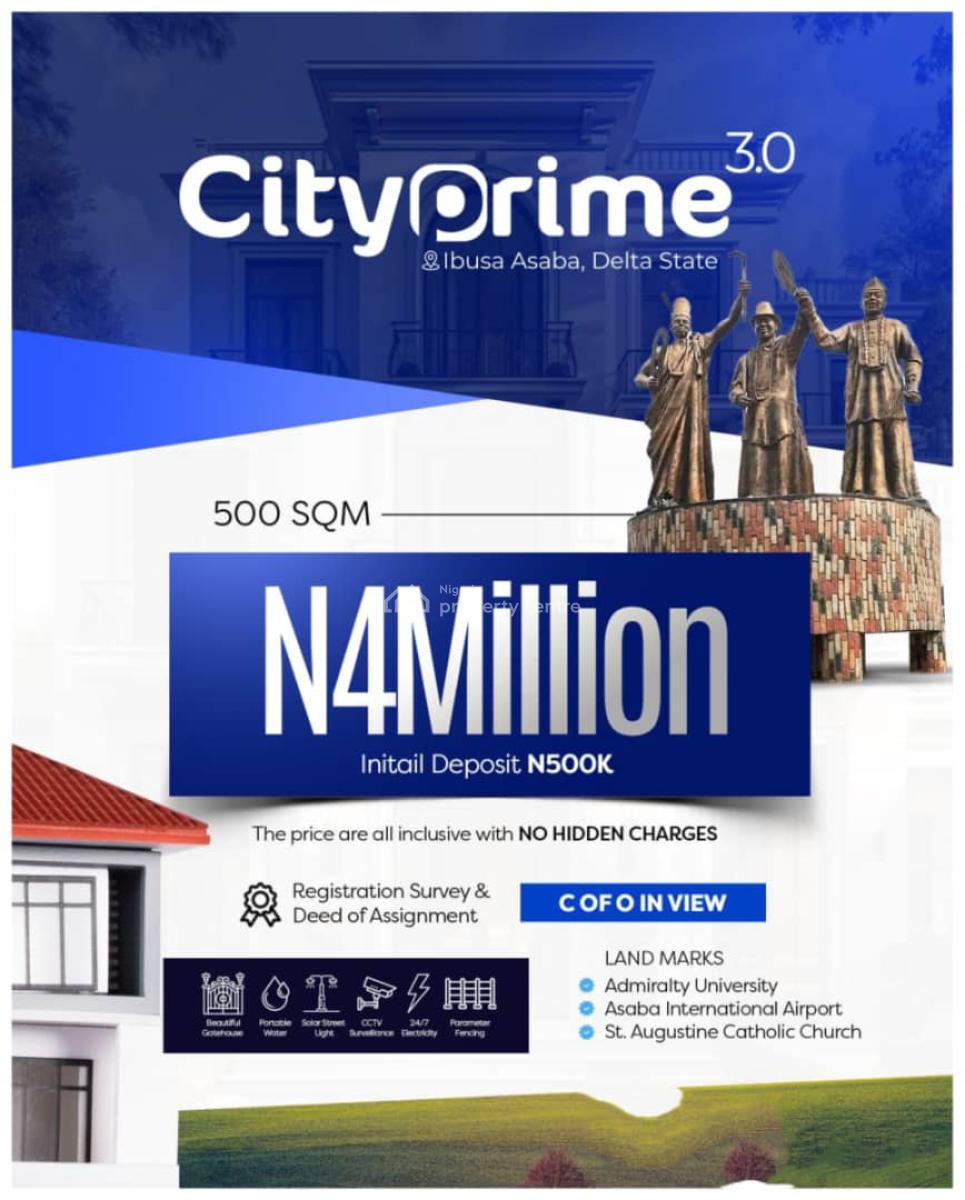 Verified Land with Access Road Network, Prime City Estate Ibusa, Asaba, Delta, Mixed-use Land for Sale